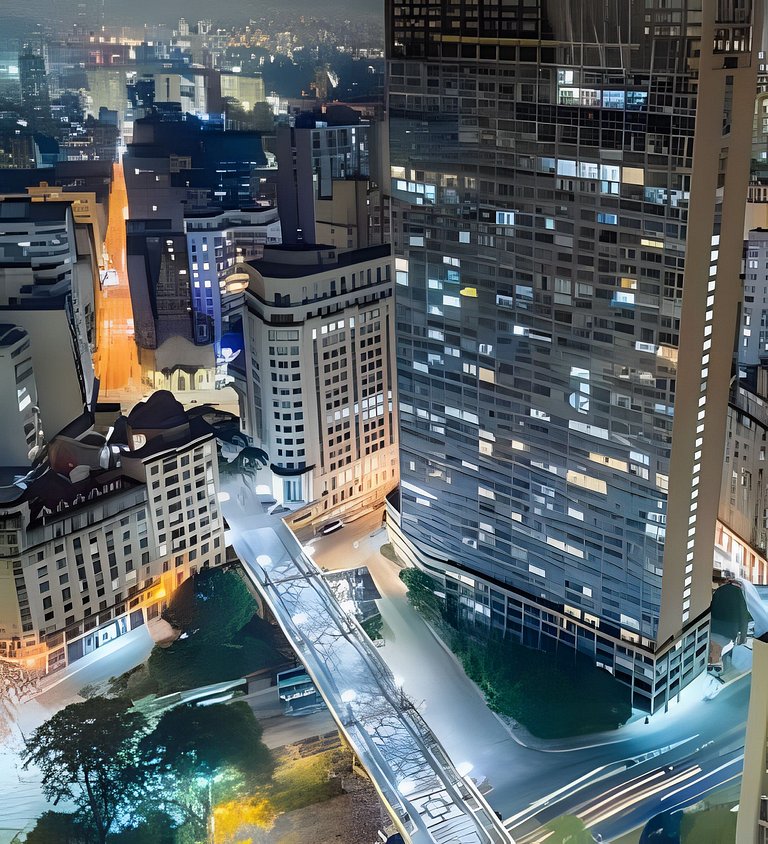 Studio Inteligente | Luxo com Vista do 30º andar