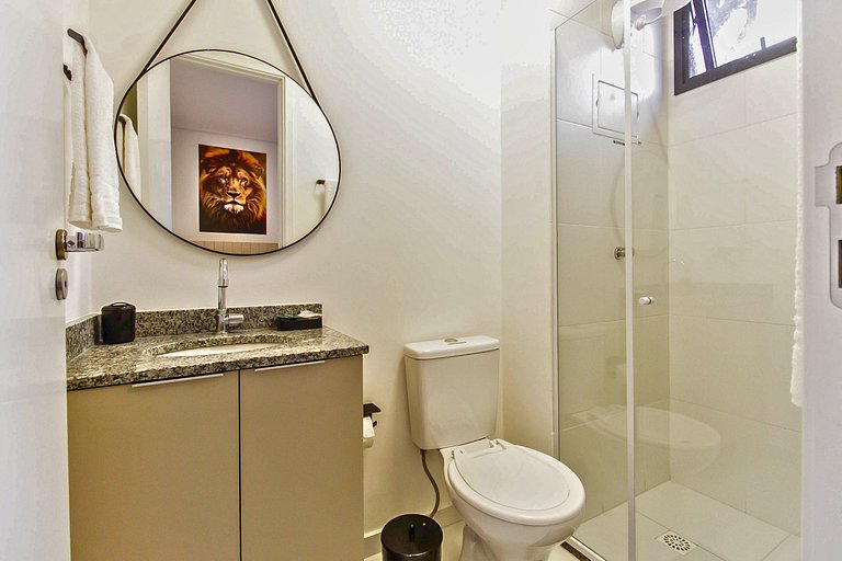 Flat completo com Piscina e Academia em SBC