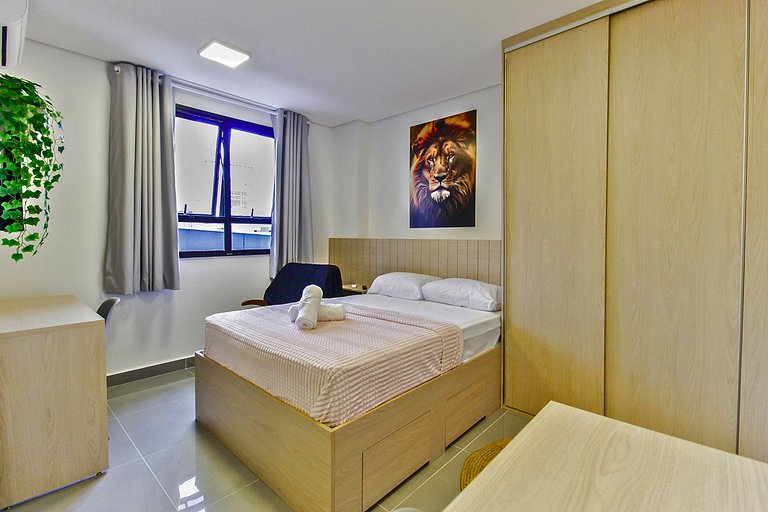 Flat completo com Piscina e Academia em SBC