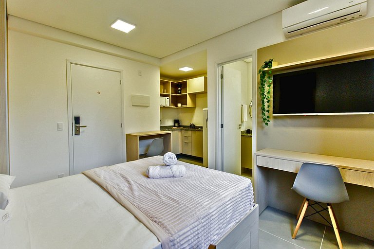 Flat completo com Piscina e Academia em SBC