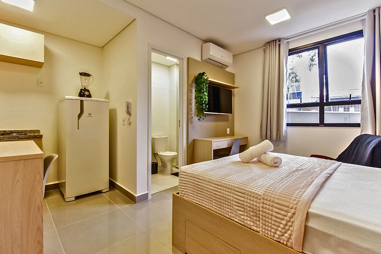 Flat completo com Piscina e Academia em SBC