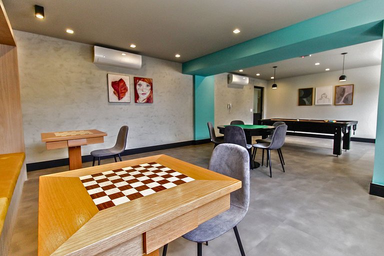 Flat c/ Garagem, Piscina, Academia e SPA em SBC