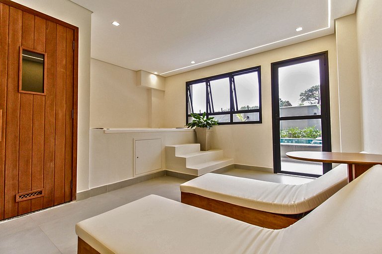 Flat c/ Garagem, Piscina, Academia e SPA em SBC