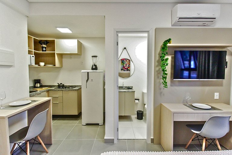 Studio aconchegante com Piscina e Spa em SBC