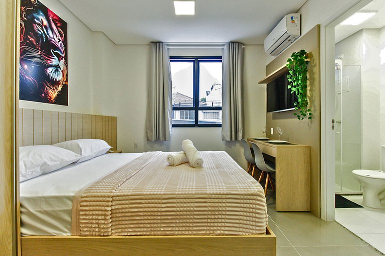 Flat aconchegante׀Piscina + Academia e SPA em SBC