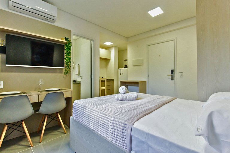 Flat aconchegante׀Piscina + Academia e SPA em SBC