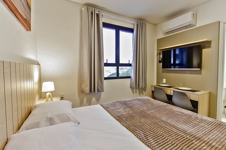 Studio Triplo com Piscina + Garagem + Pet e Wi-Fi