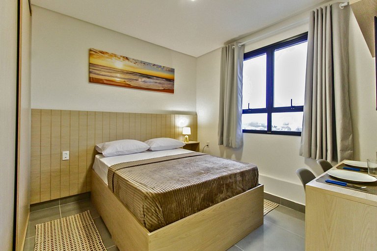 Studio Triplo com Piscina + Garagem + Pet e Wi-Fi