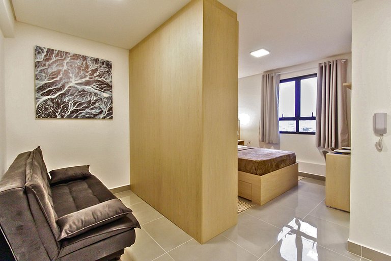 Studio Triplo com Piscina + Garagem + Pet e Wi-Fi