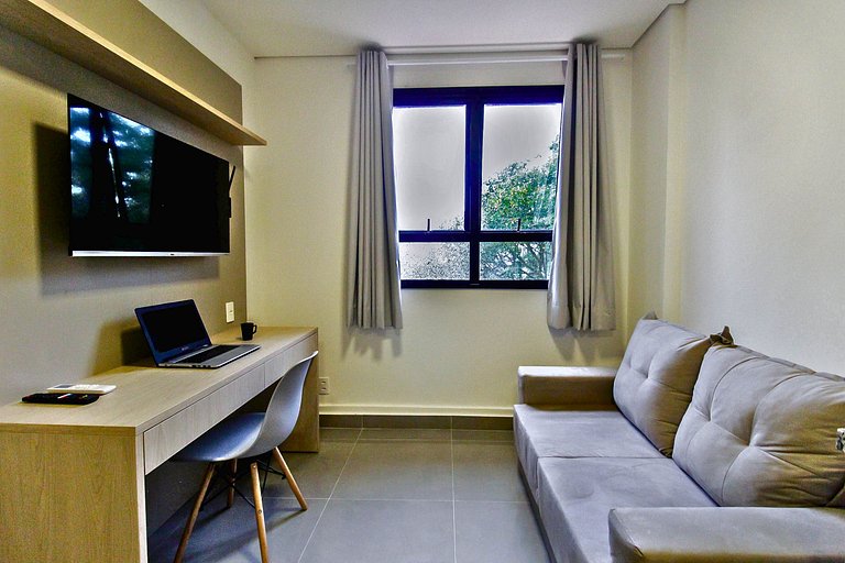 Apto 2 dorms | Piscina + Garagem e Lazer Completo