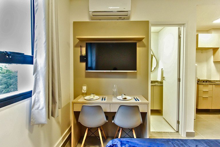 Flat c/ Área de Lazer Completa + Wi-Fi e Ar em SBC