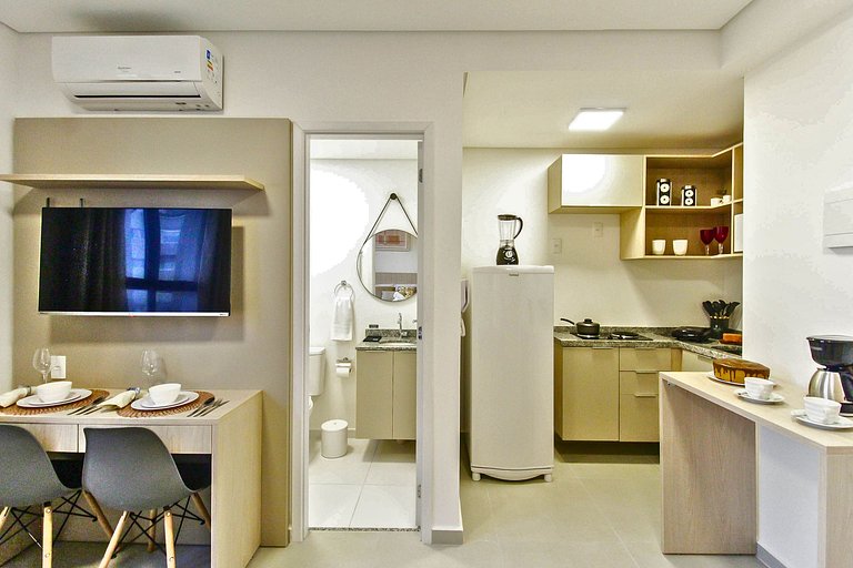 Flat c/ Garagem, Piscina, Academia e SPA em SBC