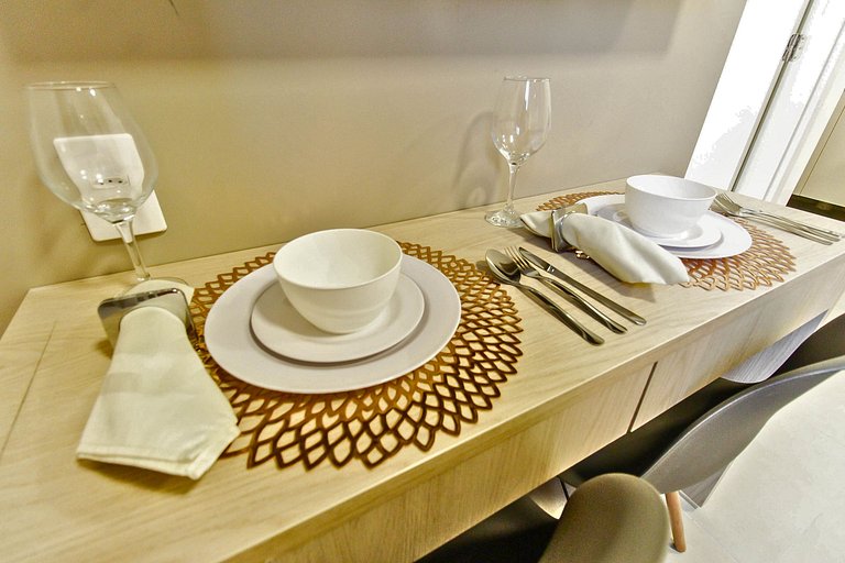 Flat c/ Garagem, Piscina, Academia e SPA em SBC
