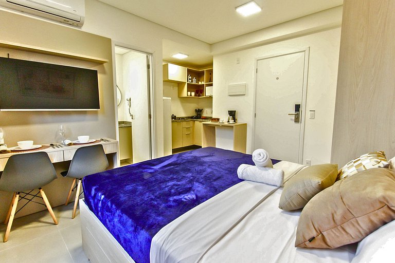 Flat c/ Garagem, Piscina, Academia e SPA em SBC