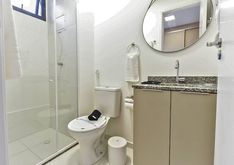 Studio com Garagem, Wi-Fi e lazer completo em SBC