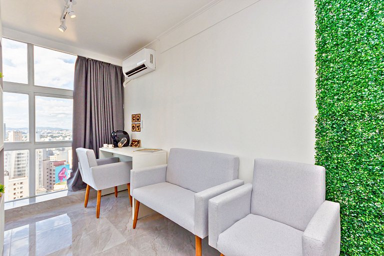 Studio Inteligente | Luxo com Vista do 30º andar