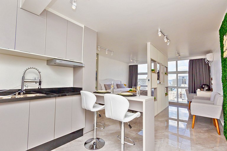 Studio Inteligente | Luxo com Vista do 30º andar