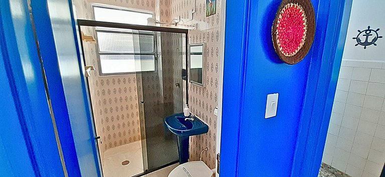 Apê Beira Mar c/ Garagem e Wi-Fi à 1 min. da Praia