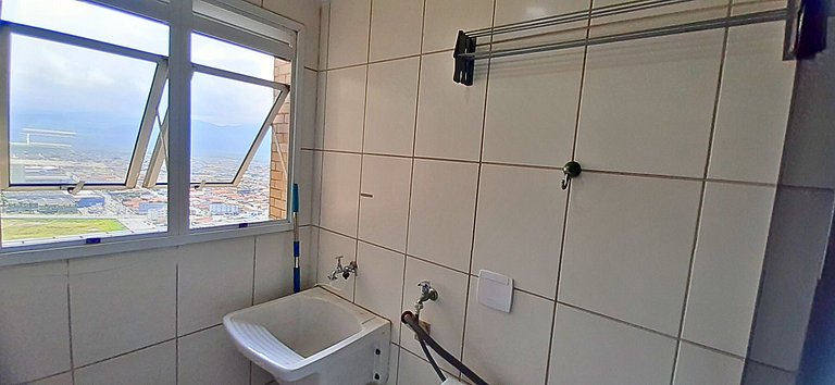 Apê Pé na Areia c/ Churrasqueira e Vista Mar