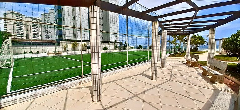 Apê Pé na Areia | Churrasqueira e Vista Mar do 30º