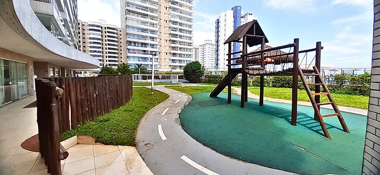 Apê Pé na Areia | Churrasqueira e Vista Mar do 30º