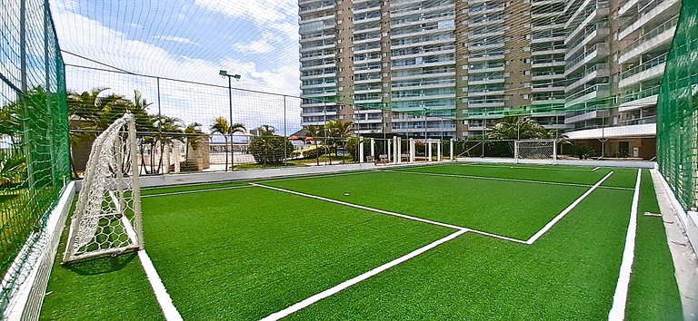 Apê Pé na Areia | Churrasqueira e Vista Mar do 30º