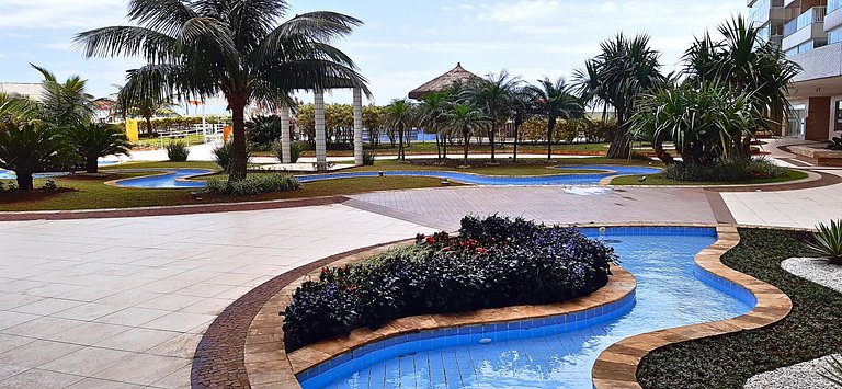 Apê Pé na Areia c/ Churrasqueira e Vista Mar