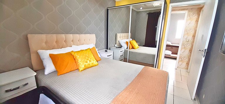 Apê Pé na Areia | Churrasqueira e Vista Mar do 30º