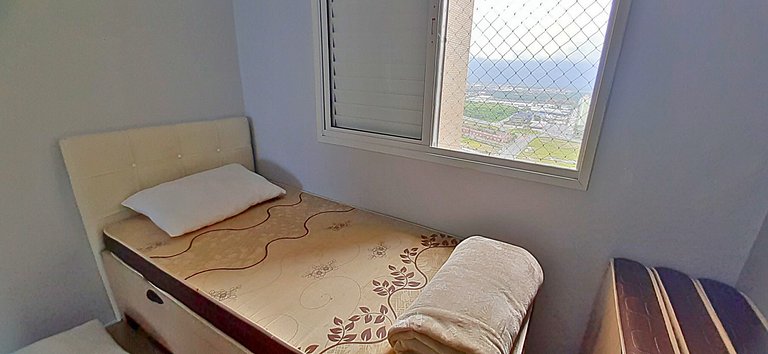 Apê Pé na Areia | Churrasqueira e Vista Mar do 30º