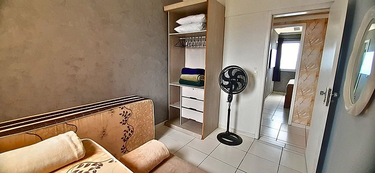 Apê Pé na Areia | Churrasqueira e Vista Mar do 30º