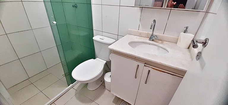 Apê Pé na Areia | Churrasqueira e Vista Mar do 30º