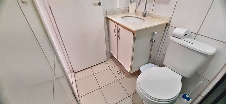 Apê Pé na Areia | Churrasqueira e Vista Mar do 30º