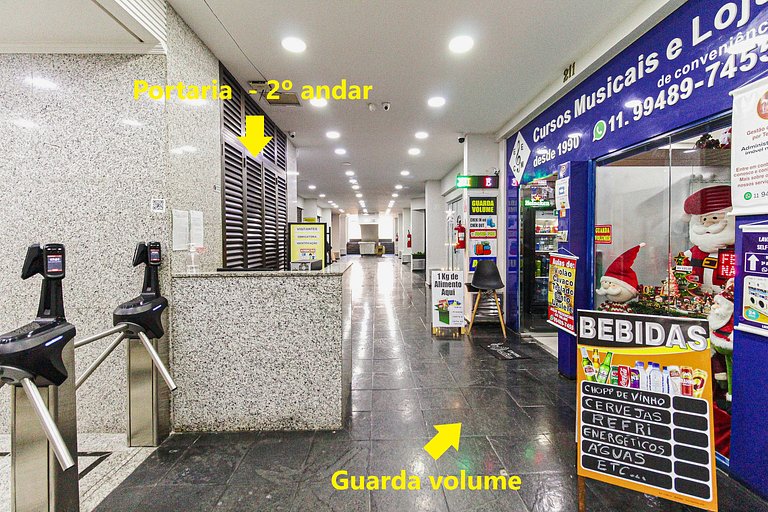 Apê com Wi-Fi no Centro de SP perto do Metrô