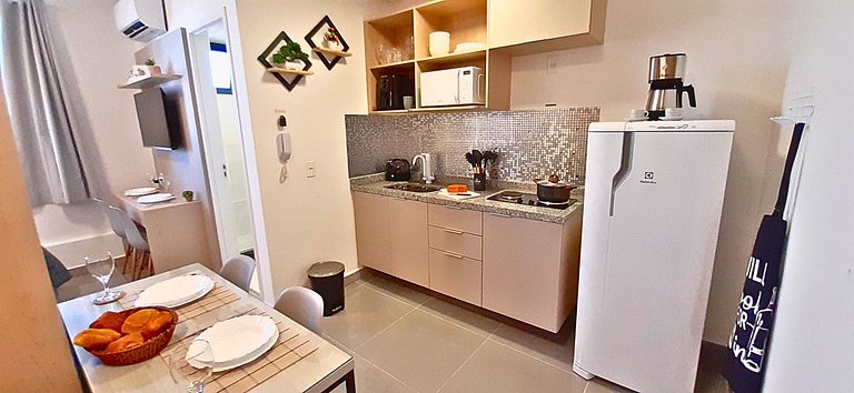 Apê Condomínio Club | Garagem, Piscina e Ar em SBC