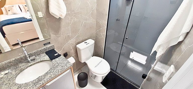 Apê Luxo com Piscina, Garagem, Wi-Fi e Ar em SBC