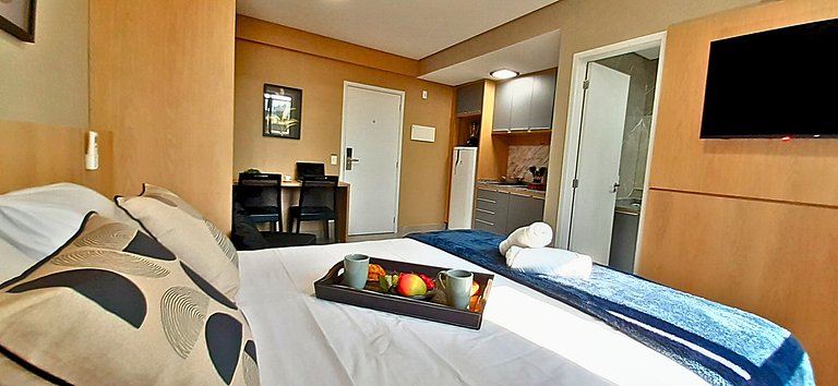 Apê Luxo com Piscina, Garagem, Wi-Fi e Ar em SBC