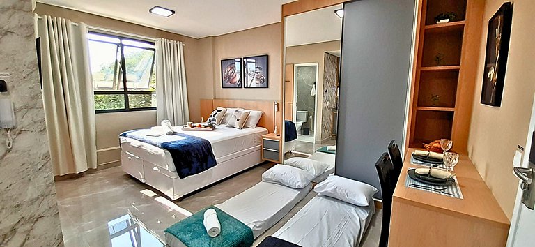Apê Luxo com Piscina, Garagem, Wi-Fi e Ar em SBC