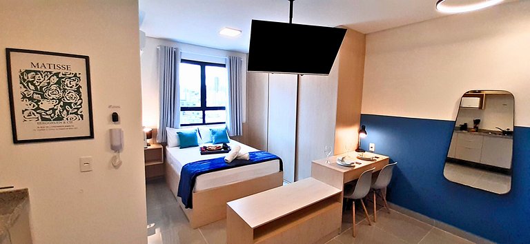 Studio Moderno | Piscina Garagem e Academia em SBC