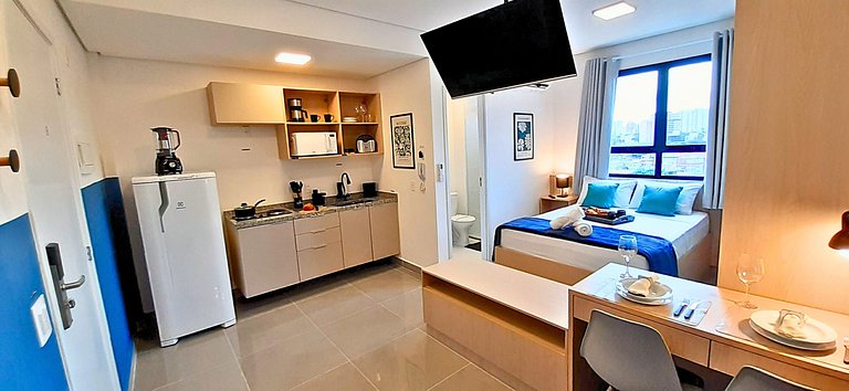 Studio Moderno | Piscina Garagem e Academia em SBC