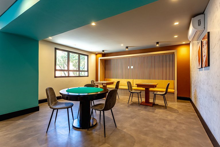 Studio Centro SBC | Lazer completo + AC + Wi-Fi