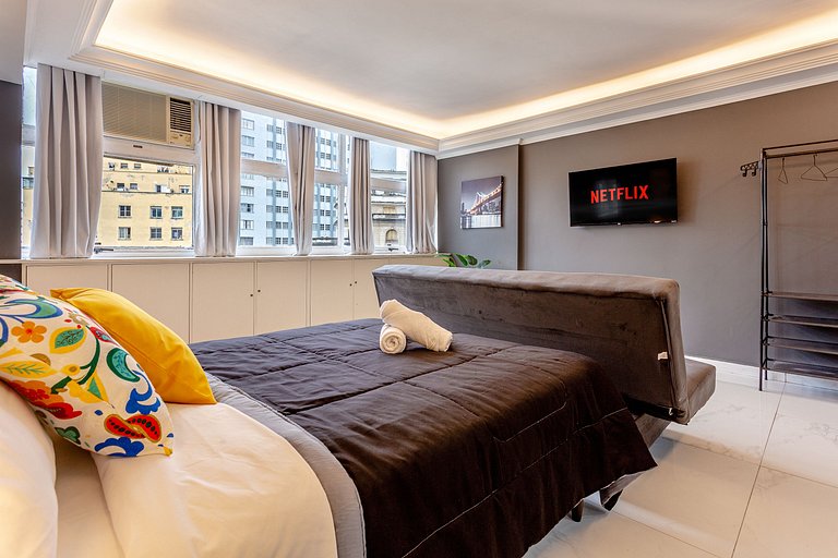 Apê TOP no prédio do Sampa Sky + A/C e Netflix