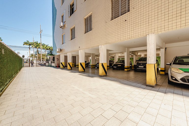 Studio Vista Mar em Santos | A/C + Wi-Fi e Vaga
