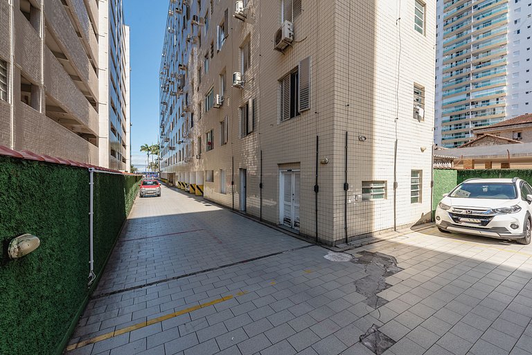 Studio Vista Mar em Santos | A/C + Wi-Fi e Vaga