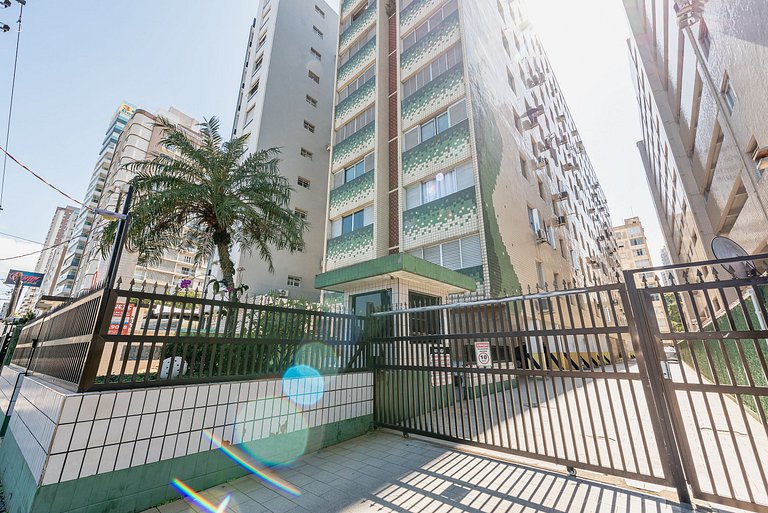 Studio Vista Mar em Santos | A/C + Wi-Fi e Vaga