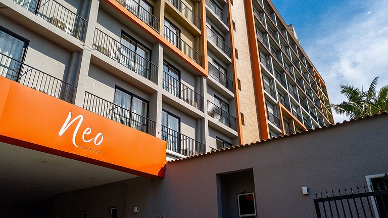 Studio Resort c/ Piscina + Wi-Fi e Ar | SBC