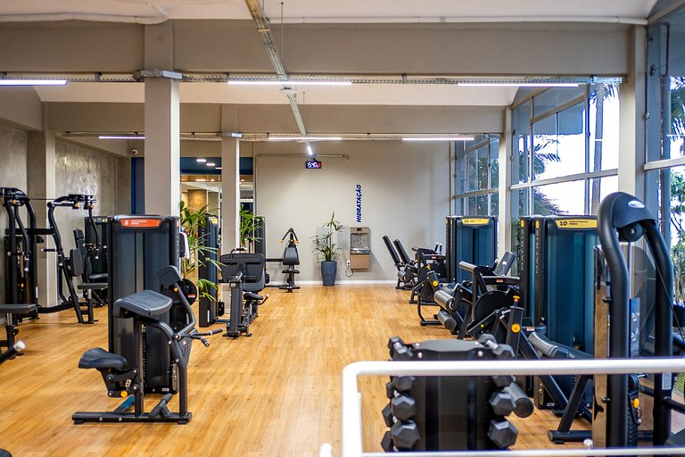 Studio c/ Estrutura de Resort + Wi-Fi e Ar em SBC