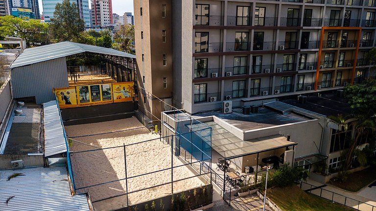 Studio c/ Estrutura de Resort + Wi-Fi e Ar em SBC