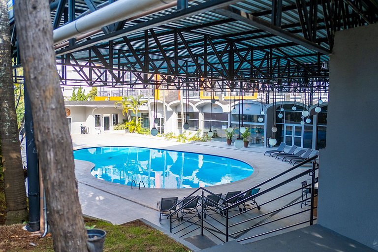 Studio c/ Estrutura de Resort + Wi-Fi e Ar em SBC