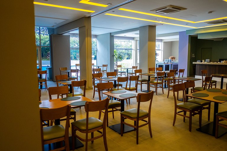 Studio Resort c/ Piscina + Wi-Fi e Ar | SBC