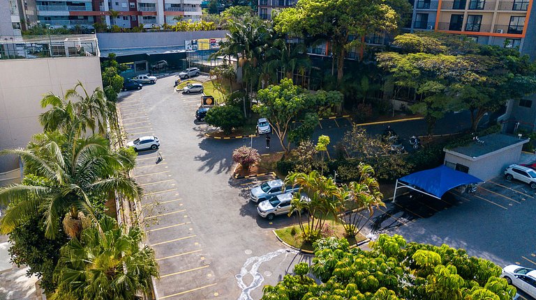 Studio c/ Estrutura de Resort + Wi-Fi e Ar em SBC